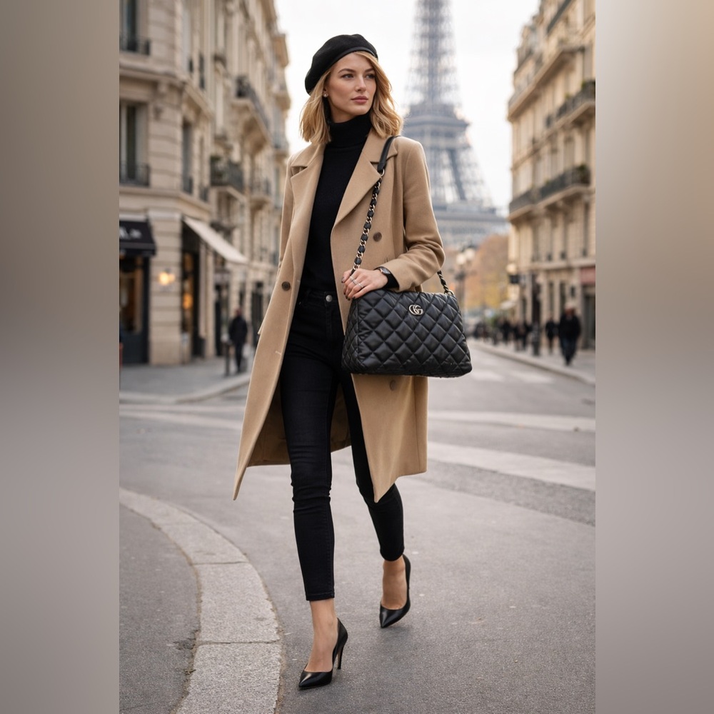 ✨🇫🇷 Parisian Chic Quilted Handbag 🇫🇷✨By Gilda Paris.
